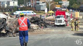 LacMégantic  raw video media tours accident site July 16 2013 [upl. by Montanez]