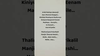 Arikil Pathiye Idanenjil🌸 Lyrics trendingsongs lovesong viral shorts arikilpathiyelyrics [upl. by Asyla802]