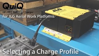 DeltaQ QuiQ Charger for JLG Machines Selecting a Charge Profile [upl. by Matejka]