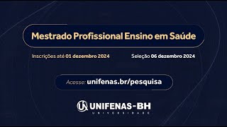 Mestrado Profissional Ensino em Saúde UNIFENASBH [upl. by Pavyer]