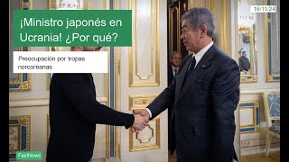 Ministro japonés visita Ucrania por preocupación sobre tropas norcoreanas [upl. by Daenis]