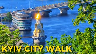 4K  👫Relaxing Walk through the Most Romantic Park in Kyiv  Vladimir Hill  Life in Ukraine [upl. by Aitnecserc]