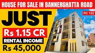 🔥HOUSE for SALE in BANGALORE Bannerghatta road 20x30 ✅ Rental Income Property in Bangalore 4Units💥 [upl. by Ednutey]