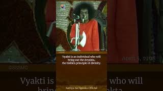 The Inner Significance of a Vyakti Individual  Sri Sathya Sai Speaks Shorts [upl. by Nyladnor201]