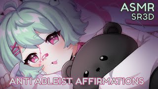 Anti Ableist Affirmations SR3D ASMRwhispering headhair scratching [upl. by Adnarram]