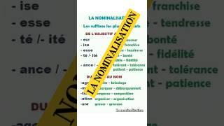 La nominalisation اللغةالفرنسية learnfrench shorts shortvideo [upl. by Saire993]