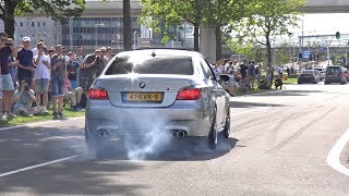 Cars Leaving a Car Meet BMW M5 V10 Ford GT C63 350Z SLR Supra GTR [upl. by Sac]