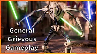 General Grevious Gameplay Star Wars Battlefront 2 [upl. by Charlena]