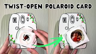 DIY TwistOpen Polaroid Card  3D Paper Crafts  Polaroid Camera Crafts For BoyfriendGirlfriend [upl. by Druce]