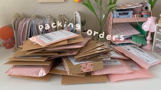 asmr packing orders 💌 no music or talking 1 hour real time  stationery trade unboxing [upl. by Eiramyllek]