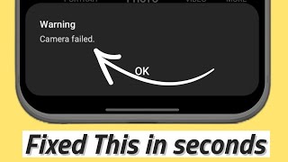 Warning Camera Failed  Samsung Camera app not working [upl. by Yelmene548]