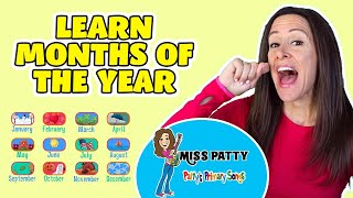 Learn Months of the Year Song for Children  12 Months of the Year  Calendar song with Patty Shukla [upl. by Garda]