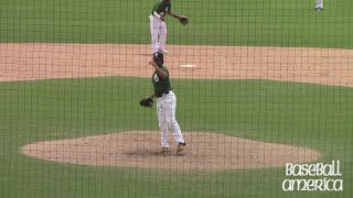 Anthony Seigler switchpitching at PG National [upl. by Langston]