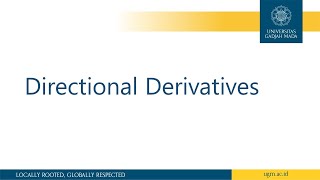 Topik 2  Directional Derivatives [upl. by Ruenhcs362]