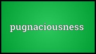 Pugnaciousness Meaning [upl. by Nessaj]