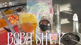 day in the life of a BOBARISTA🧋working at a boba shop [upl. by Muffin]