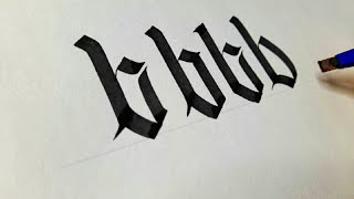 Easy Gothic Calligraphy Alphabet tutorial for beginners Learn Blackletter Fraktur Calligraphy Lesson [upl. by Toile]