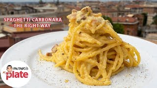 How to Make SPAGHETTI CARBONARA Approved by Romans [upl. by Giustina446]