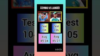 🔴Sehwag Vs Langer Comparisoncricket shortsfeed shorts [upl. by Cela]