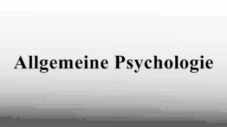 Allgemeine Psychologie [upl. by Graubert852]