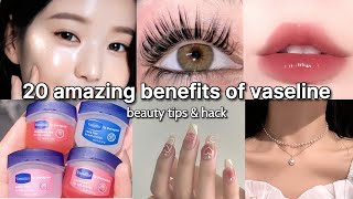 amazing benefits of Vaseline beauty tips and tricks 🎀 [upl. by Slosberg689]