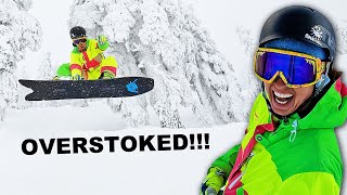 WE GOT FULLY OVERSTOKED SNOWBOARDING AND DROPPING CLIFFS [upl. by Garald]