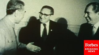 FLASHBACK Henry Kissinger Joins President Nixon To Meet With Chairman Mao In China [upl. by Aenil]