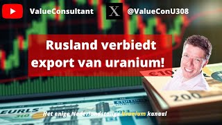 Rusland verbiedt export uranium [upl. by Ahsekram]