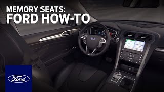 How to Set Up Memory Seats  Ford HowTo  Ford [upl. by Nhepets]