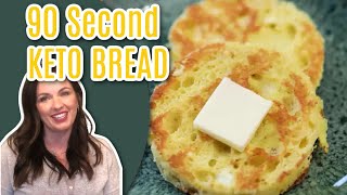 How to Make 90 Second Bread  Easy Keto Bread Recipe [upl. by Ijies]