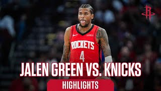 Jalen Green 15 points Highlights vs New York Knicks l Houston Rockets [upl. by Airottiv]