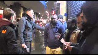 Britain First holds Christian Patrol in Brick Lane and Whitechapel east London [upl. by Uaerraj217]