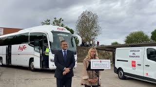 Consejero Transportes presenta en Alcobendas Campaña Inspección Buses Transporte Escolar [upl. by Araeic]