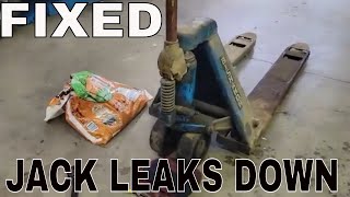 Pallet jack leaks down  Easy Fix [upl. by Assira130]