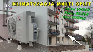 Montaż klimatyzacji Multi Split w bloku Tarnobrzeg Rotenso Hiro H70m3 z Revio RO26X i Versu VM35X [upl. by Kho]