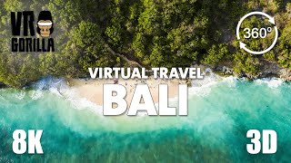 Bali Indonesia Guided Tour in 360 VR short Virtual Travel  8K Stereoscopic 360 Video [upl. by Artenak285]