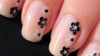 Easy Nail Art for Beginners Flower Nails [upl. by John579]