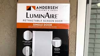 Andersen Luminaire Screen Door Review And Installation [upl. by Amlas10]