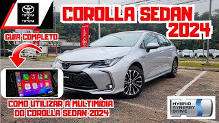 MULTIMÍDIA TOYOTA COROLLA 2024  GUIA COMPLETO COMO UTILIZAR 🚘💡🤔 [upl. by Socem]