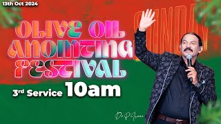 Olive oil Anointing Fest 3rd Service Live  13th Oct 2024  Paralokanestham [upl. by Lahsram]