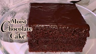 Homemade Moist Chocolate Cake Recipe  How to make Moist Chocolate Cake [upl. by Irrot]