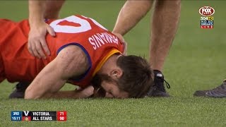 EJ WHITTEN LEGENDS GAME 2016  JASON AKERMANIS GETS KNOCKED OUT [upl. by Emoreg]