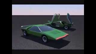 Sketchup Kerkythea Animation Alfa Romeo Carabo [upl. by Baggett]