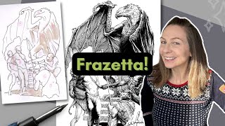 6 Tips to Ink a Frazetta Stressfree  Master Study [upl. by Jenny]