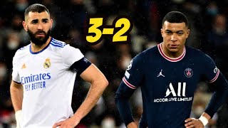 Real Madrid vs Paris Saint Germain 32 agg  All Goals 2022 English Commentary [upl. by Nosna]