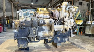 Caterpillar 3406E Diesel Engine and Torque Converter Tear Down  40 Ton Haul Truck [upl. by Newra689]