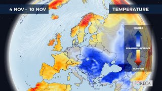 Monthly temperature forecast for Europe 5112024 [upl. by Miuqaoj]