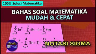 Cara Mengubah Batas Bawah dan Fungsi Pada Notasi Sigma  Matematika SMA [upl. by Novello965]