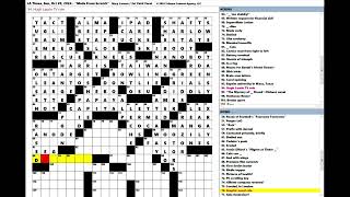 Los Angeles Times LAT Crossword Puzzle 10202024 [upl. by Saxela]