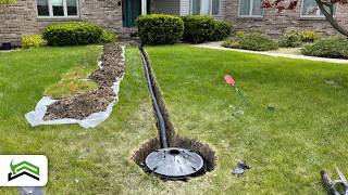 DIY Flat Yard Drainage Project  Yards With No Slope [upl. by Shepley]